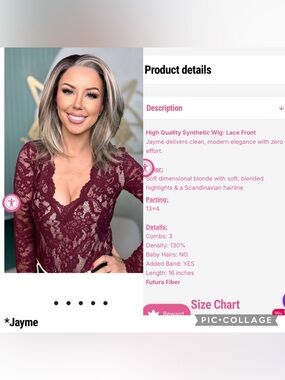 CSC Jayme Standard Lace Front Synthetic Wig - Soft Dimensional Blonde